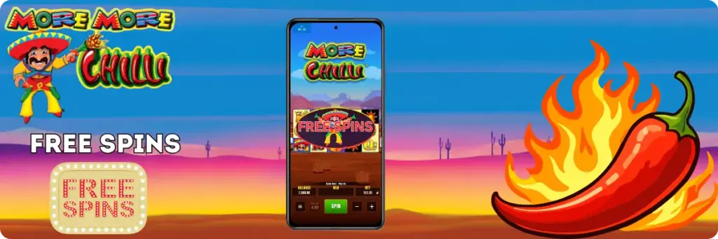 More Chilli free spins bonus round screen